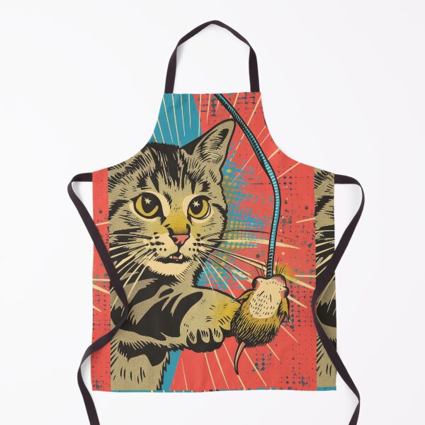 Item preview, Pop Art Illustration of Cat Ready to Attack Mouse designed and sold by Piotrek0001.