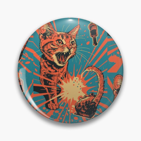 Item preview, Pop Art Illustration of Cat Ready to Attack Mouse designed and sold by Piotrek0001.