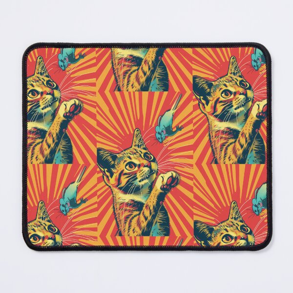 Item preview, Pop Art Illustration of Cat Ready to Attack Mouse designed and sold by Piotrek0001.