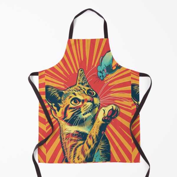 Item preview, Pop Art Illustration of Cat Ready to Attack Mouse designed and sold by Piotrek0001.