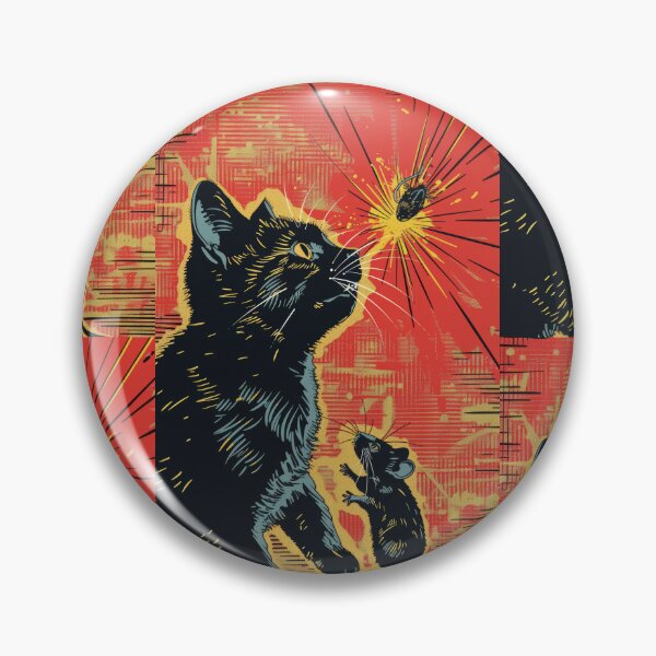 Item preview, Pop Art Illustration of Cat Ready to Attack Mouse designed and sold by Piotrek0001.