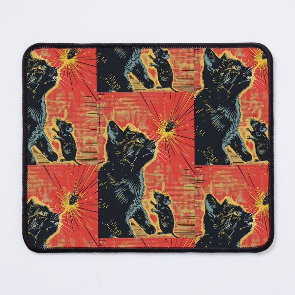 Item preview, Pop Art Illustration of Cat Ready to Attack Mouse designed and sold by Piotrek0001.