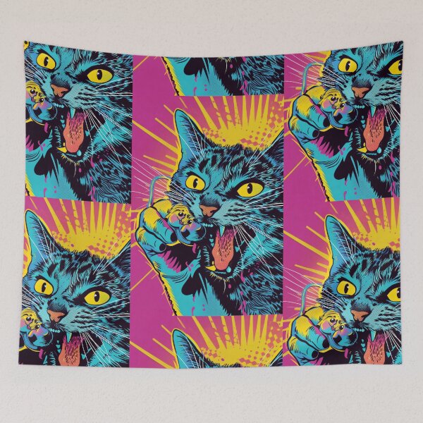Item preview, Pop Art Illustration of Cat Ready to Attack Mouse designed and sold by Piotrek0001.