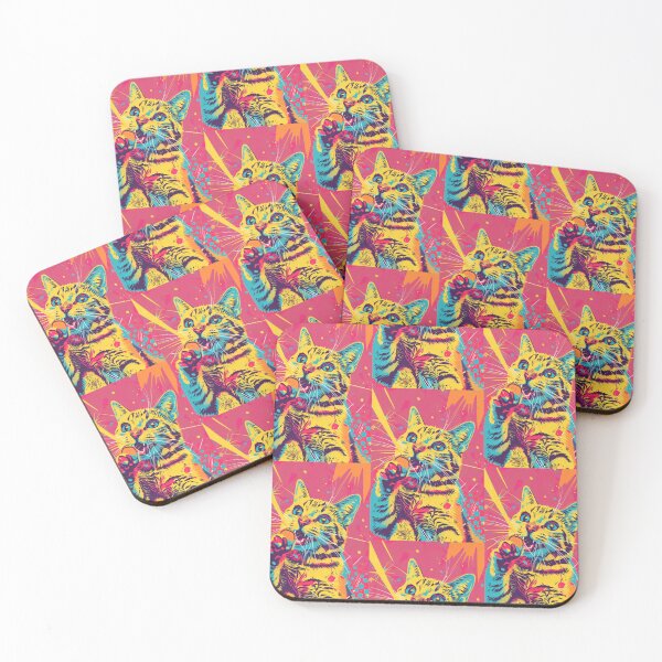 Item preview, Pop Art Illustration of Cat Ready to Attack Mouse designed and sold by Piotrek0001.