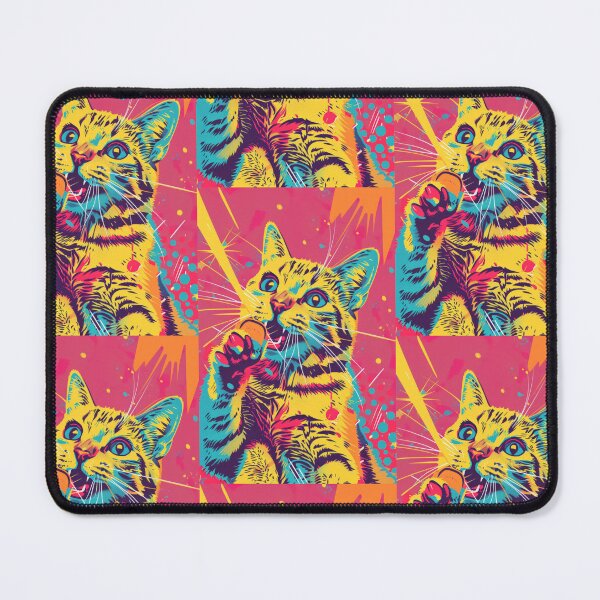 Item preview, Pop Art Illustration of Cat Ready to Attack Mouse designed and sold by Piotrek0001.