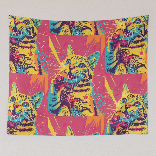 Item preview, Pop Art Illustration of Cat Ready to Attack Mouse designed and sold by Piotrek0001.