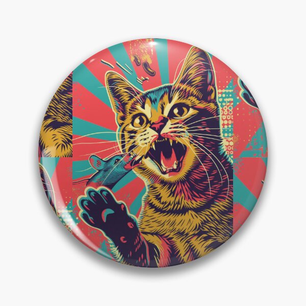 Item preview, Pop Art Illustration of Cat Ready to Attack Mouse designed and sold by Piotrek0001.