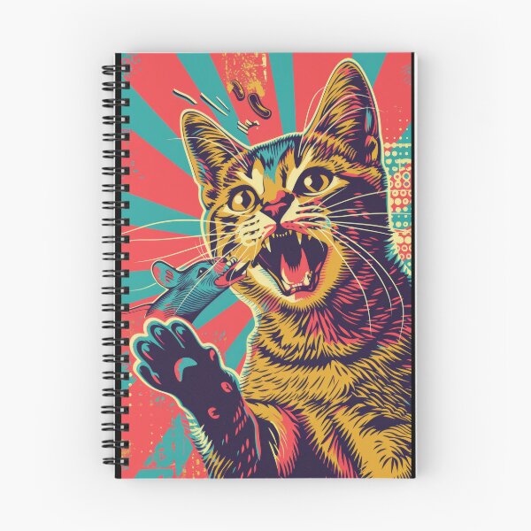 Item preview, Pop Art Illustration of Cat Ready to Attack Mouse designed and sold by Piotrek0001.