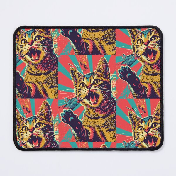 Item preview, Pop Art Illustration of Cat Ready to Attack Mouse designed and sold by Piotrek0001.