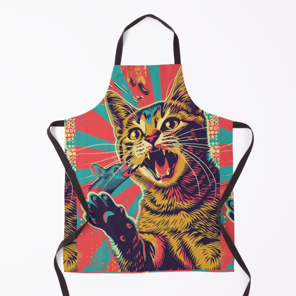 Item preview, Pop Art Illustration of Cat Ready to Attack Mouse designed and sold by Piotrek0001.
