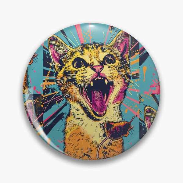 Item preview, Pop Art Illustration of Cat Ready to Attack Mouse designed and sold by Piotrek0001.