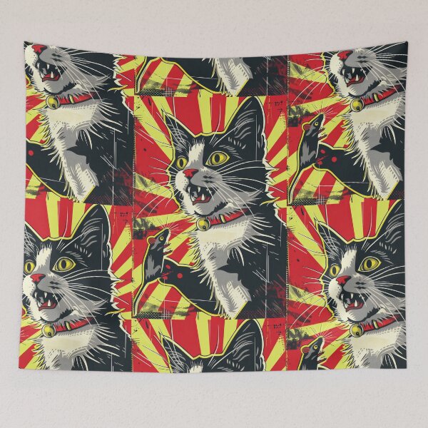 Item preview, Pop Art Illustration of Cat Ready to Attack Mouse designed and sold by Piotrek0001.