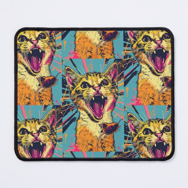 Item preview, Pop Art Illustration of Cat Ready to Attack Mouse designed and sold by Piotrek0001.