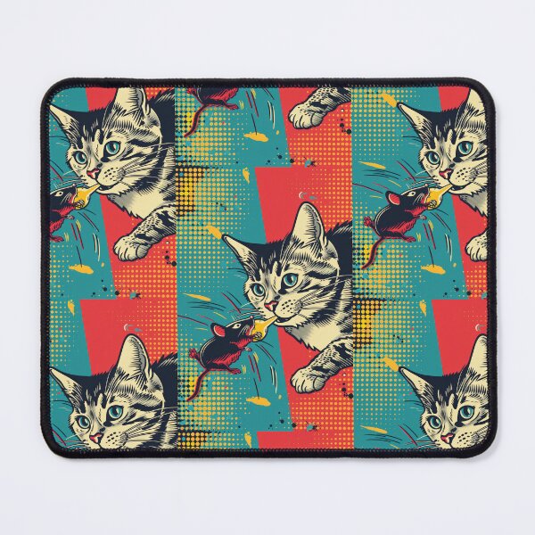 Item preview, Pop Art Illustration of Cat Ready to Attack Mouse designed and sold by Piotrek0001.