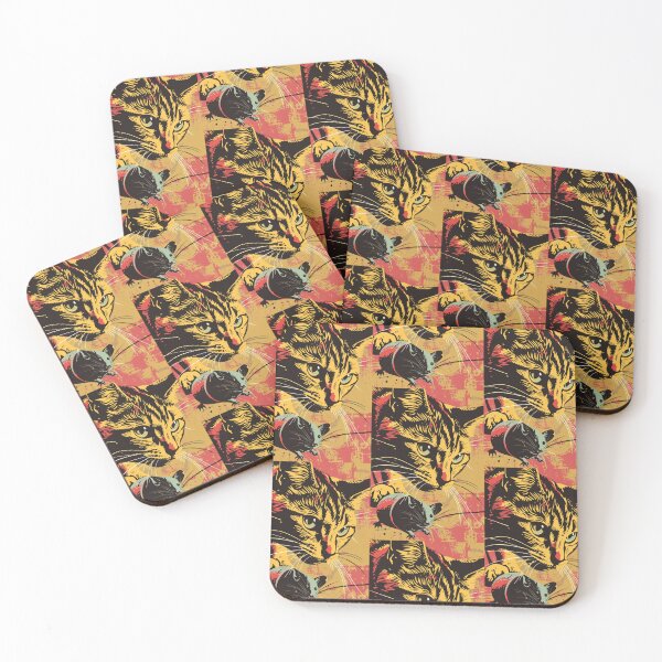 Item preview, Pop Art Illustration of Cat Ready to Attack Mouse designed and sold by Piotrek0001.