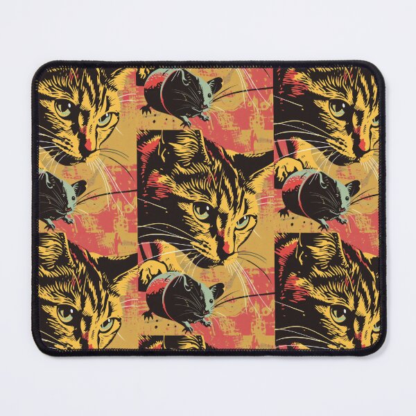 Item preview, Pop Art Illustration of Cat Ready to Attack Mouse designed and sold by Piotrek0001.