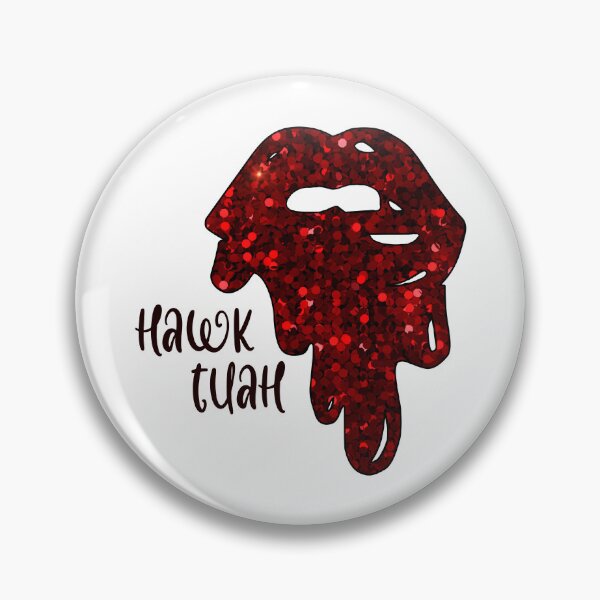 Item preview, Hawk Tuah with red glittery lips designed and sold by EmeraldeaArt.