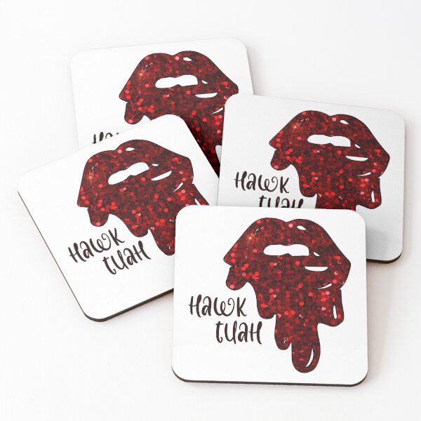 Item preview, Hawk Tuah with red glittery lips designed and sold by EmeraldeaArt.