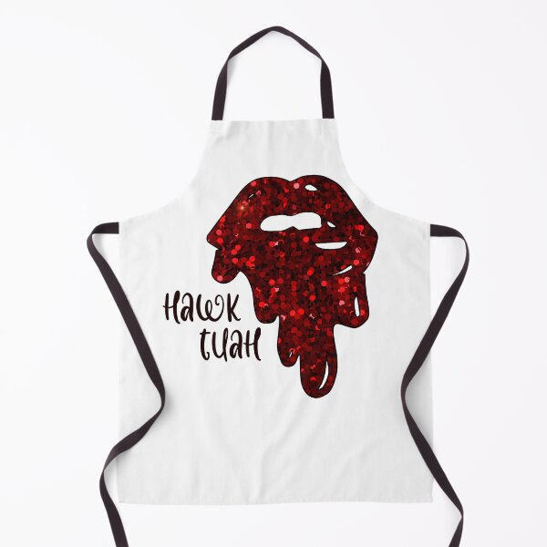 Item preview, Hawk Tuah with red glittery lips designed and sold by EmeraldeaArt.
