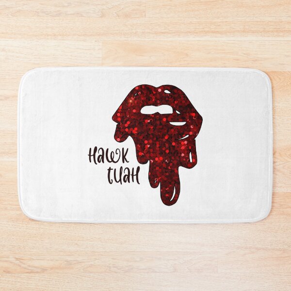 Item preview, Hawk Tuah with red glittery lips designed and sold by EmeraldeaArt.