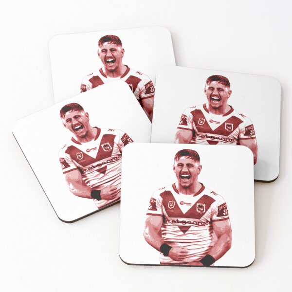 Item preview, Zac Lomax NRL St George Illawarra red posterised designed and sold by sarahhelizz.