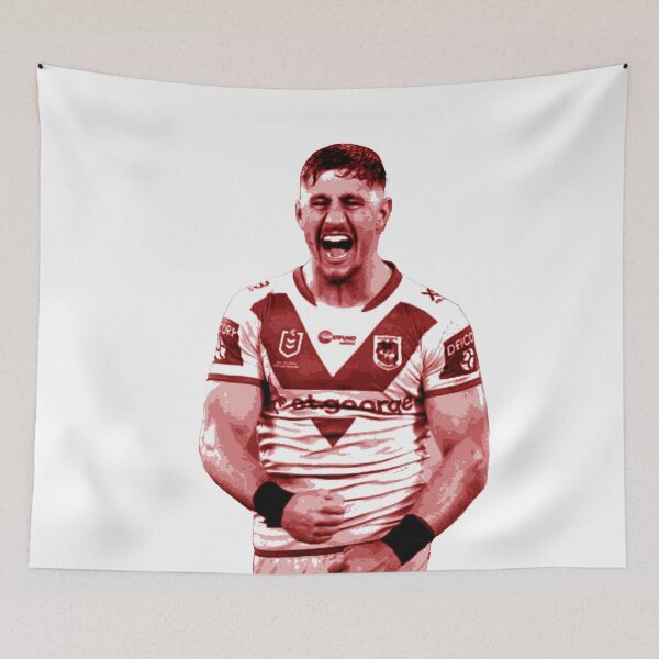 Item preview, Zac Lomax NRL St George Illawarra red posterised designed and sold by sarahhelizz.