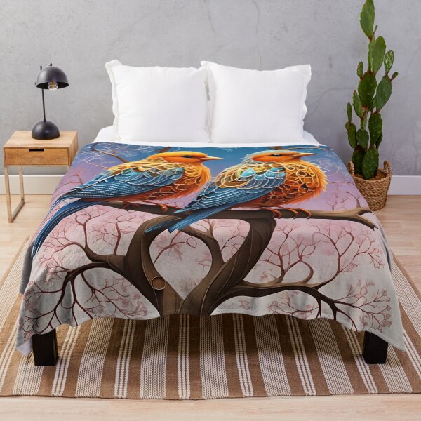 Item preview, Aesthetic Bird Art: Two Birds on a Branch designed and sold by Witsprings.