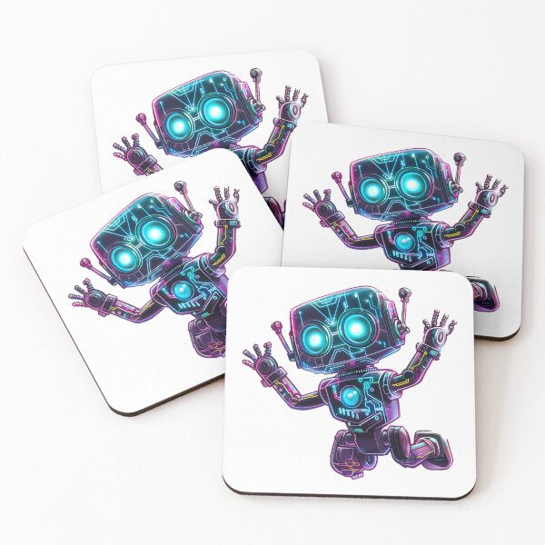 Item preview, neon robot v2 designed and sold by Stickio.
