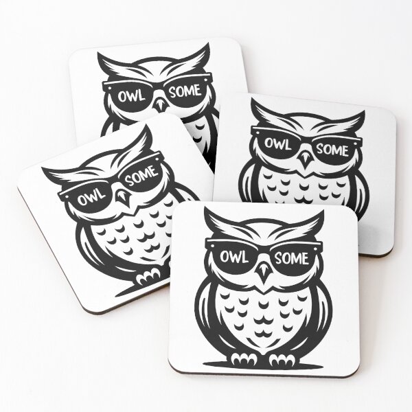 Item preview, Owlsome - owl wordplay, owl pun designed and sold by Funny-Banana.
