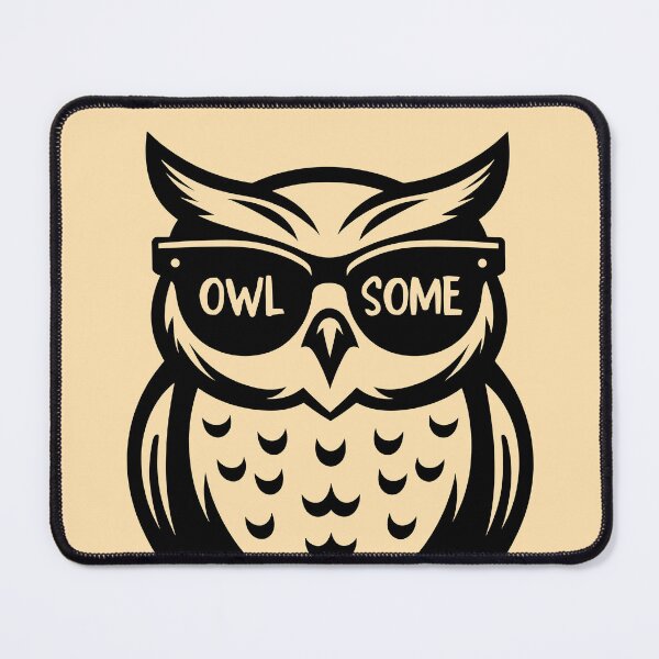 Item preview, Owlsome - owl wordplay, owl pun designed and sold by Funny-Banana.