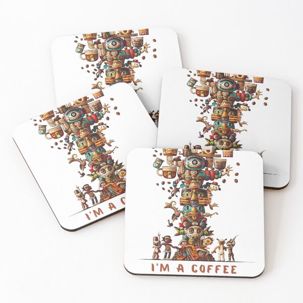 Item preview, I'm a Coffee Fanatic - Tribal Totem Design designed and sold by Atsariya.