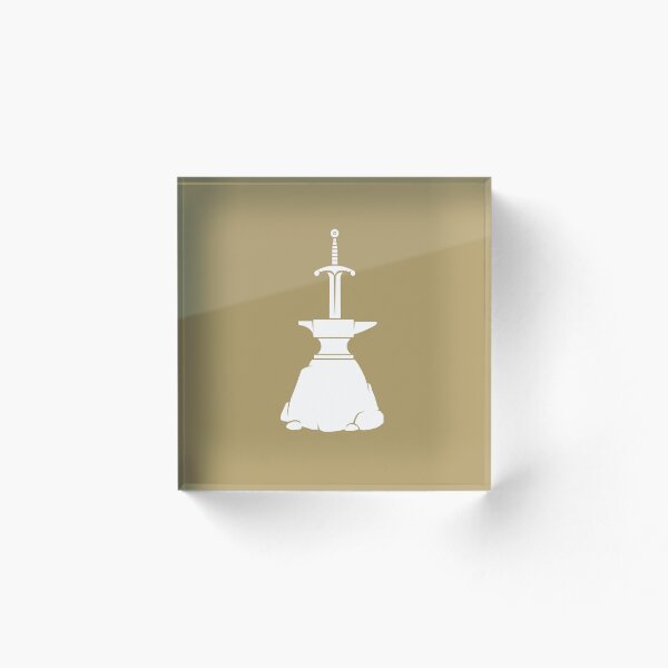 Artikelvorschau, Excalibur - Stein und Amboss - weiß entworfen und verkauft von CopperButton.