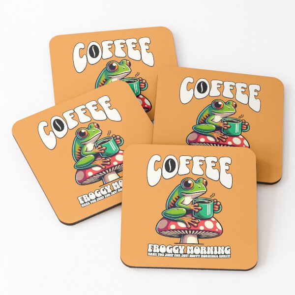 Item preview, Coffee Froggy Morning designed and sold by RockBeeDesigns.