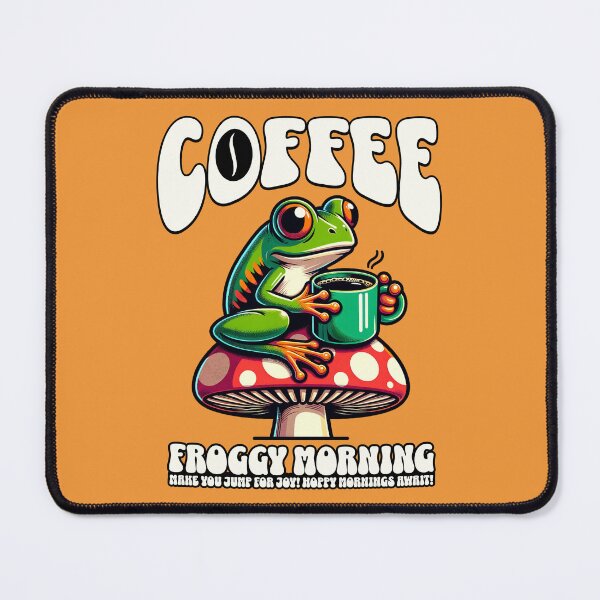 Item preview, Coffee Froggy Morning designed and sold by RockBeeDesigns.
