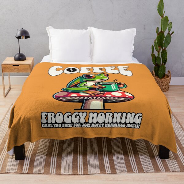 Item preview, Coffee Froggy Morning designed and sold by RockBeeDesigns.