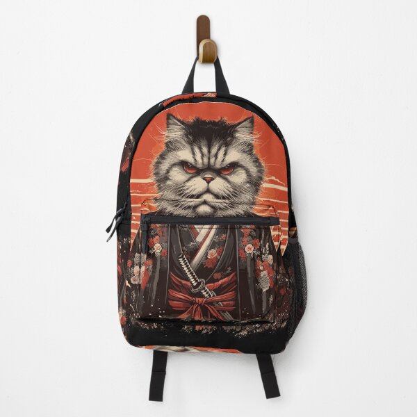 Item preview, Samurai Cat in Kimono in Sumi-e Style designed and sold by diegomenjivar92.