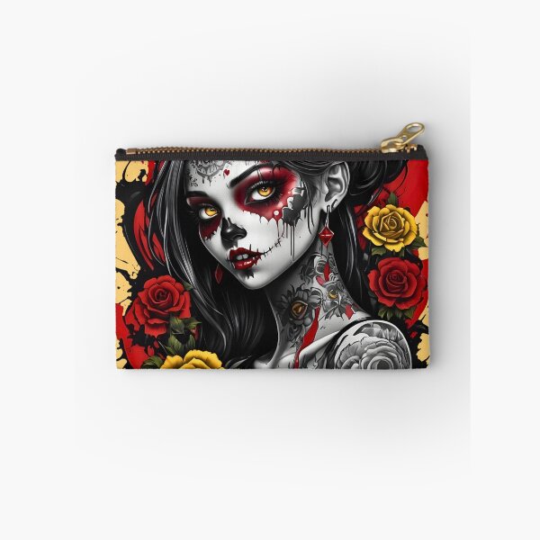 Item preview, Zombie Girl splash art retro vintage floral design designed and sold by BorgSpareParts.