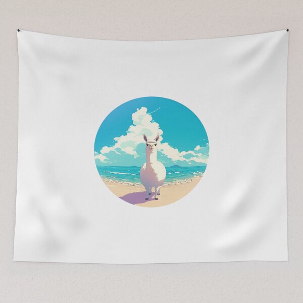 Item preview, Lama at a beach // Cool Lama // Cool Animal // Beach // Chill out // Llama designed and sold by SMARTKIT  DESIGNAGENCY.
