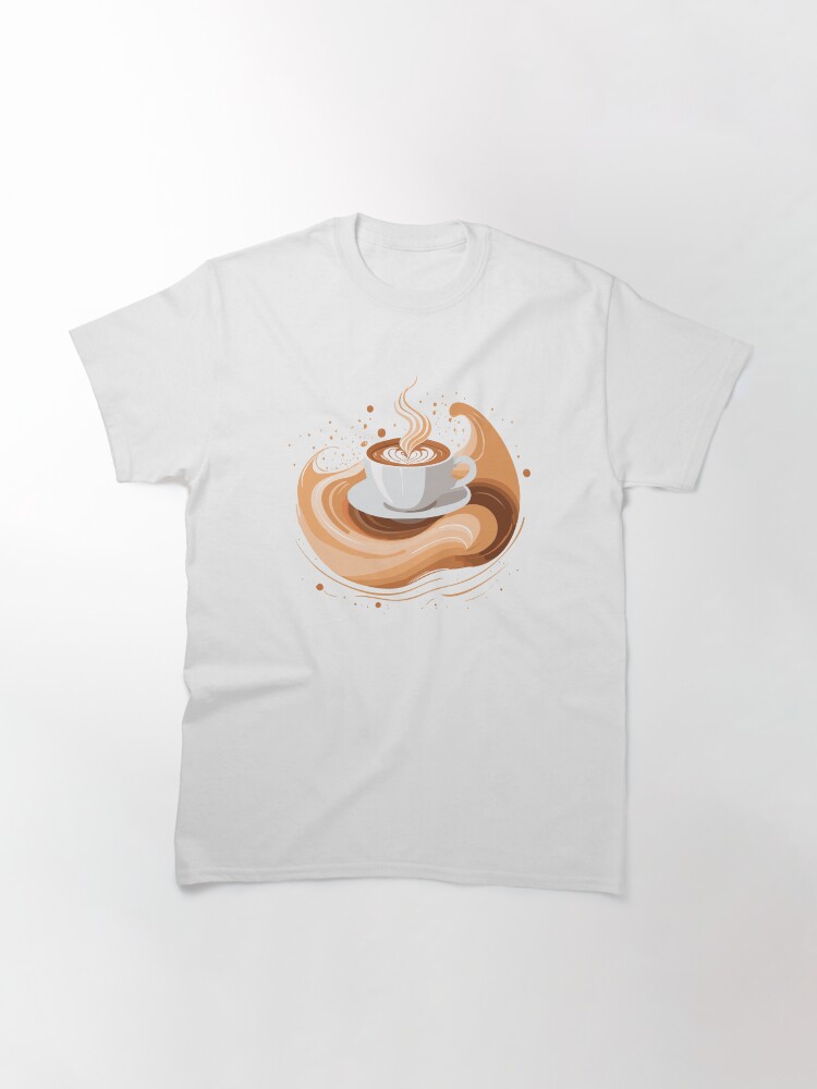 Thumbnail 3 of 7, Classic T-Shirt, A cappuccino on the wave designed and sold by starchim01.