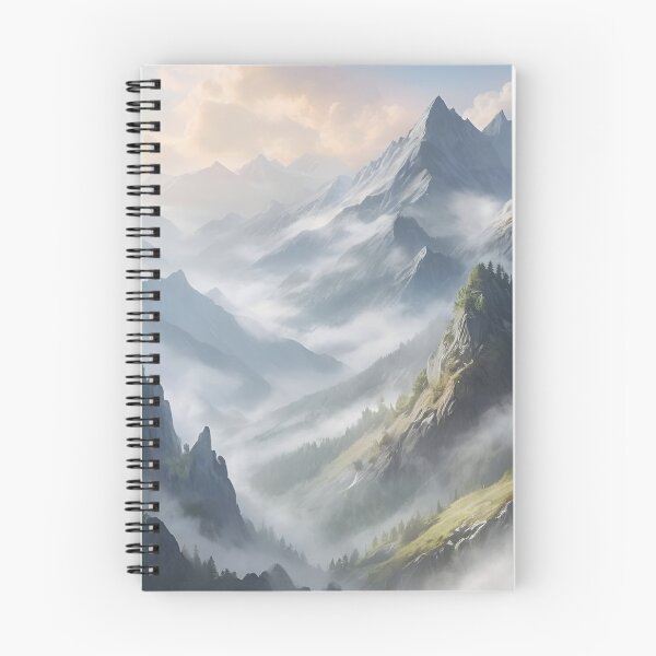 Item preview, Misty Mountain Range Wild Nature Journal Notebook Wallet  designed and sold by PickInsight.