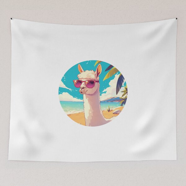 Item preview, Lama at a beach // Cool Lama // Cool Animal // Beach // Chill out // Llama designed and sold by SMARTKIT  DESIGNAGENCY.
