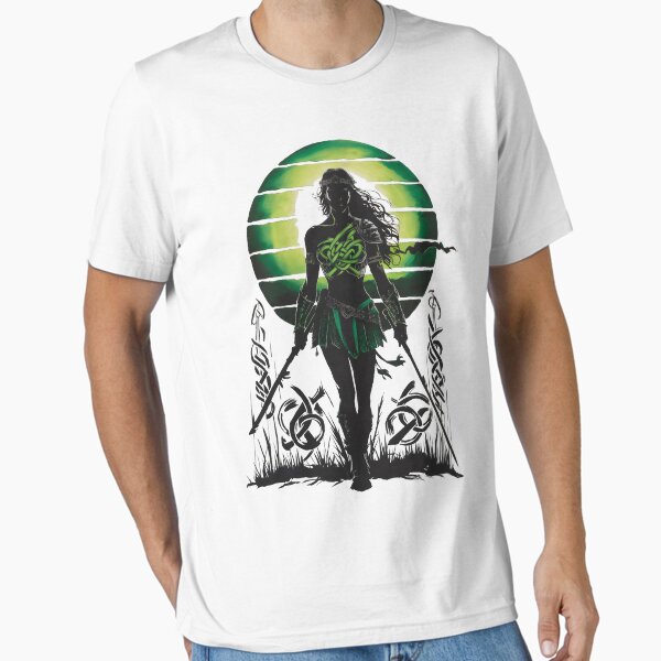 Item preview, Into Battle Queen Maeve. Warrior Queen of the Celts. Celtic Goddess Design designed and sold by CELTIC-DESIGNS.