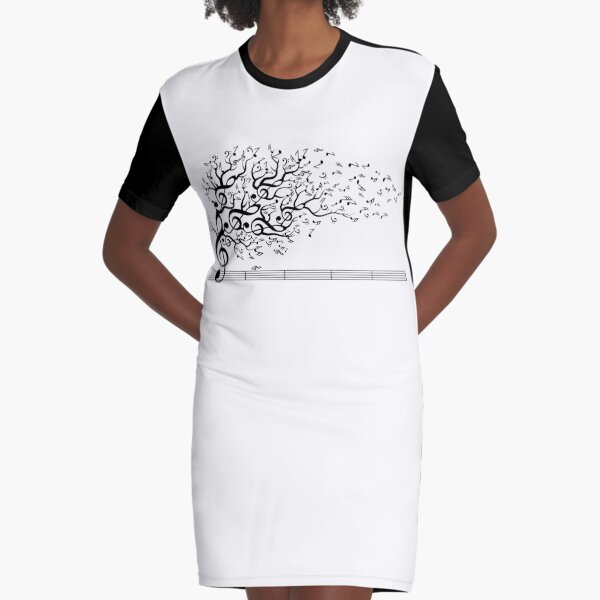 The Sound of Nature In Motion Graphic T-Shirt Dress