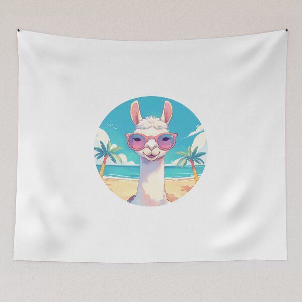 Item preview, Lama at a beach // Cool Lama // Cool Animal // Beach // Chill out // Llama designed and sold by SMARTKIT  DESIGNAGENCY.