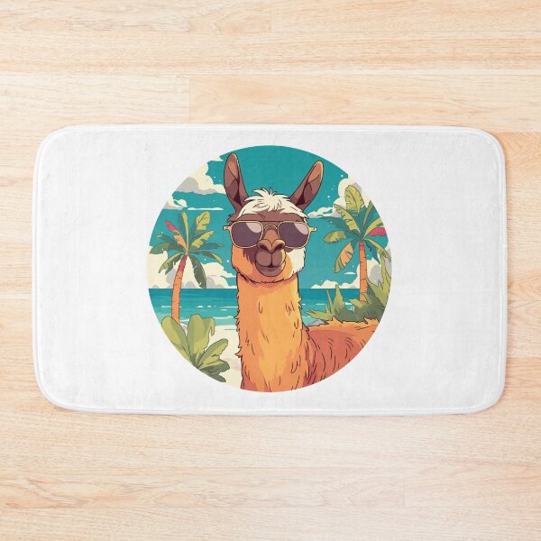 Item preview, Lama at a beach // Cool Lama // Cool Animal // Beach // Chill out // Llama designed and sold by SMARTKIT  DESIGNAGENCY.