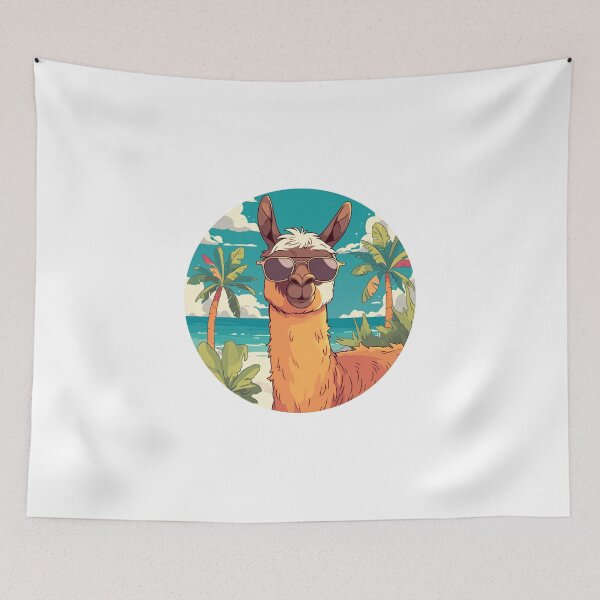 Item preview, Lama at a beach // Cool Lama // Cool Animal // Beach // Chill out // Llama designed and sold by SMARTKIT  DESIGNAGENCY.