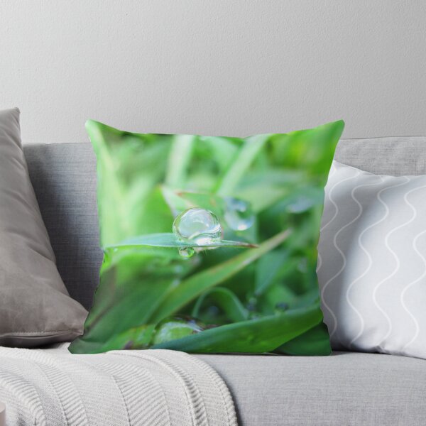 Item preview, Water Drop on Light Green Grass designed and sold by HeWritesWLight.