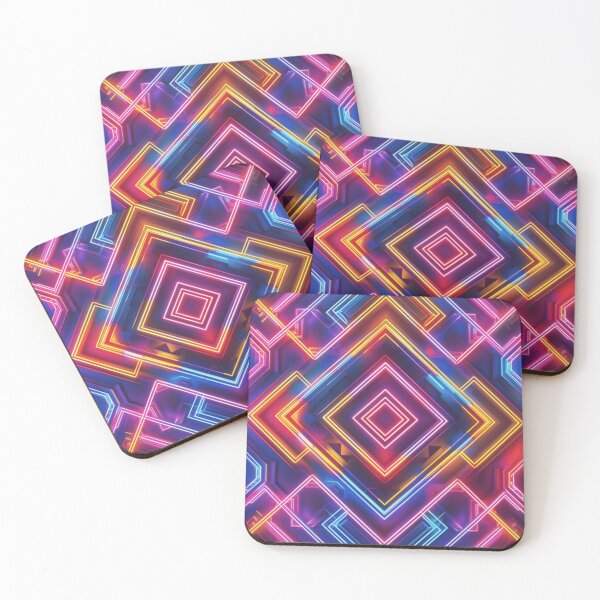 Item preview, Square Neon Pattern designed and sold by punintended007.