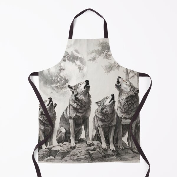 Item preview, Black and white Wolf pencil drawing designed and sold by Pencil-Art.