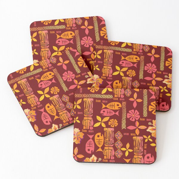 Item preview, Hawaiian Tiki and Flower Icons designed and sold by J Marielle Designs.